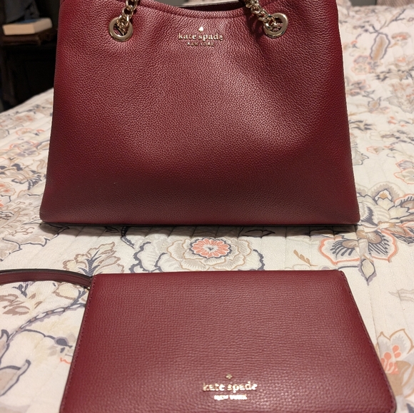 Kate Spade Burgundy Satchel and Wallet Set - Picture 2 of 16